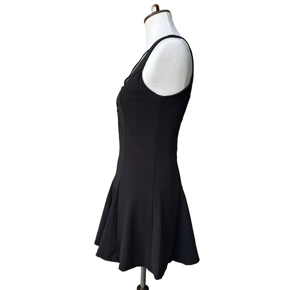 Tea & Cup Womens’s Black Lace Up Skater Mini Dress Size M - Picture 12 of 12